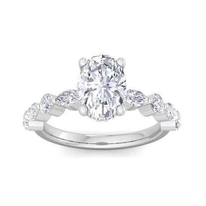 Florence Plus Oval Diamond Ring