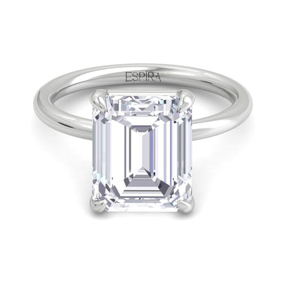 Bague Liberty avec diamant émeraude 4 carats
