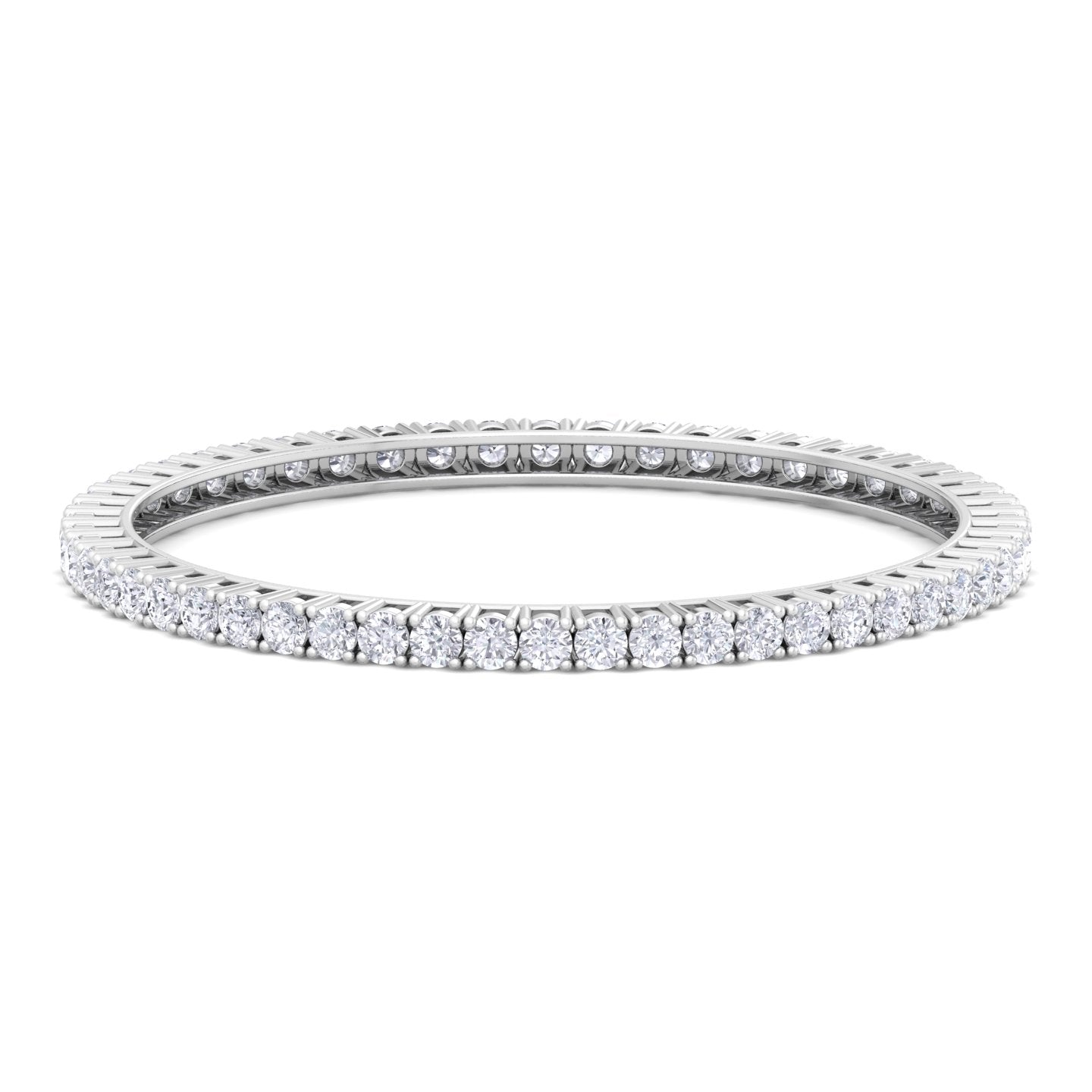 20 pointer round cut lab grown diamond bangle