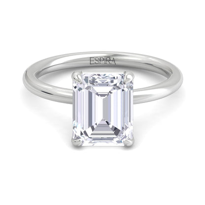 Bague Liberty avec diamant émeraude 3 carats