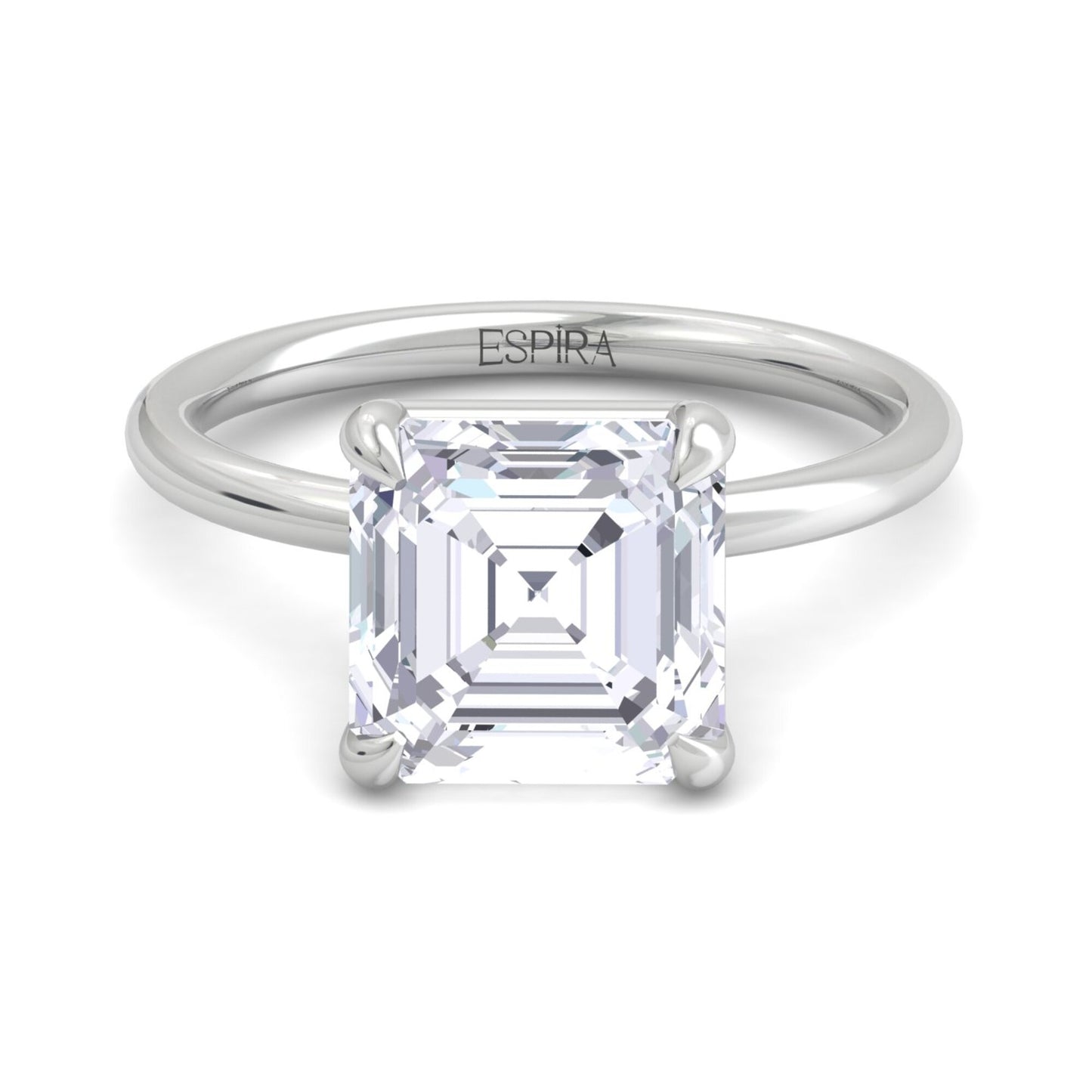 bague liberty avec diamant asscher 4 carats