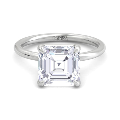 Bague Liberty avec diamant Asscher 4 carats