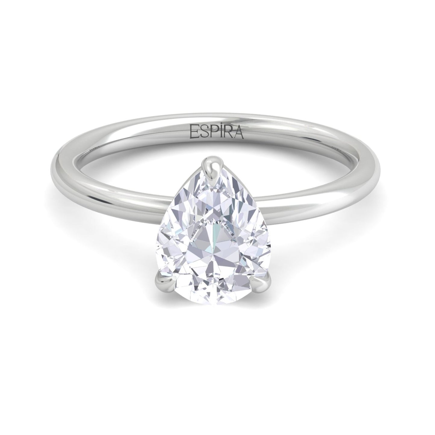 bague liberty en diamant poire de 2 carats