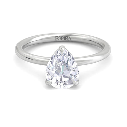 Bague Liberty en diamant poire de 2 carats