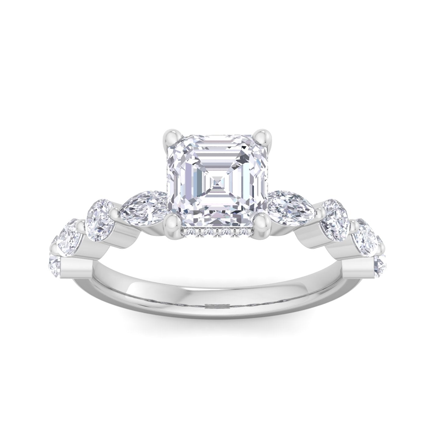 florence plus asscher diamond ring