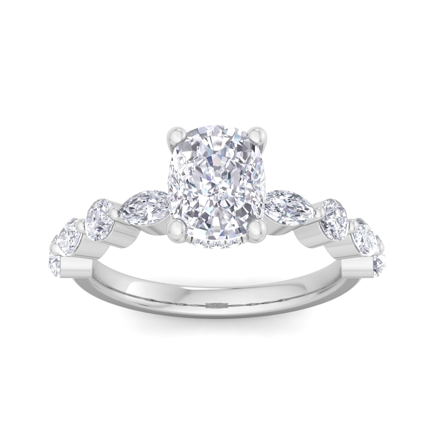 florence plus cushion diamond ring