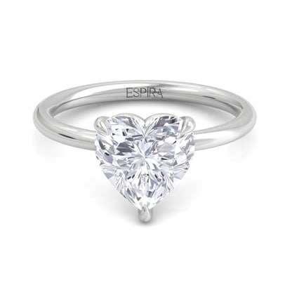 Bague Liberty en diamant 3 carats en forme de cœur