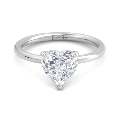 Bague Liberty en diamant de 2 carats en forme de cœur