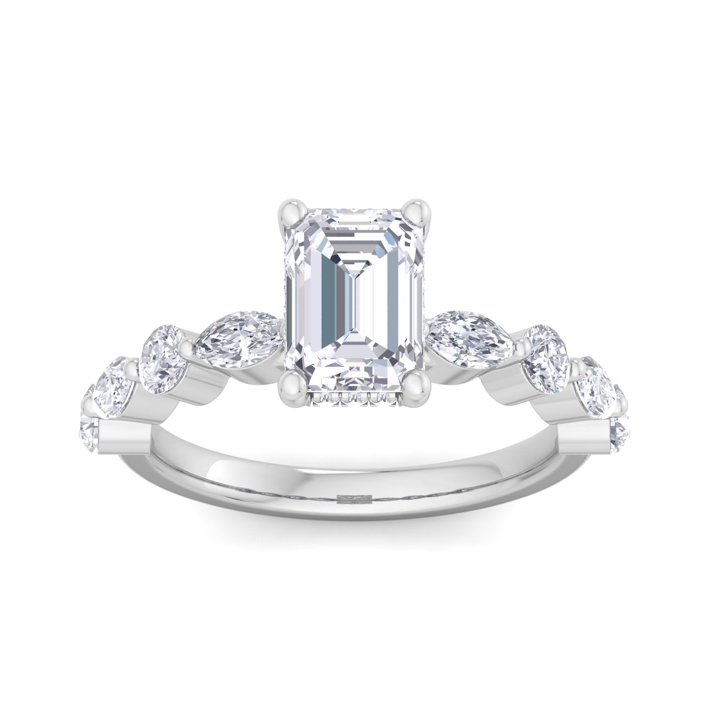 florence plus emerald diamond ring