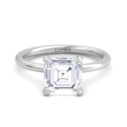 Bague Liberty avec diamant Asscher 3 carats