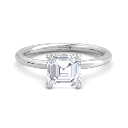 Bague Liberty avec diamant Asscher de 2 carats