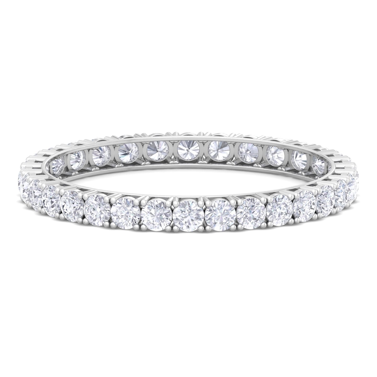 1 carat round cut lab grown diamond bangle