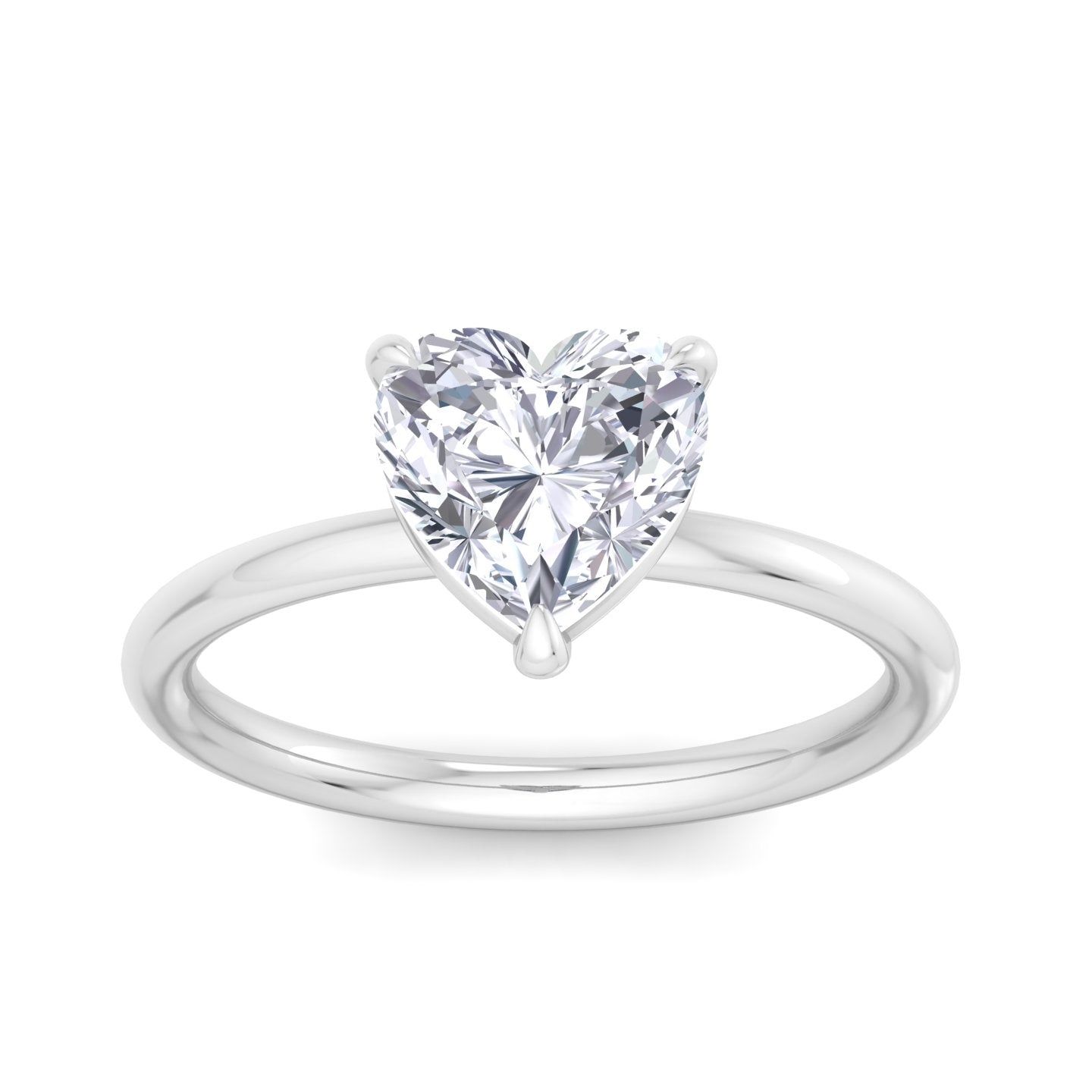 bague liberty en diamant de 2 carats en forme de cœur