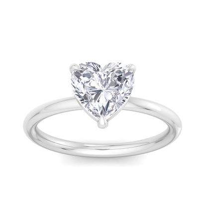 Bague Liberty en diamant de 2 carats en forme de cœur