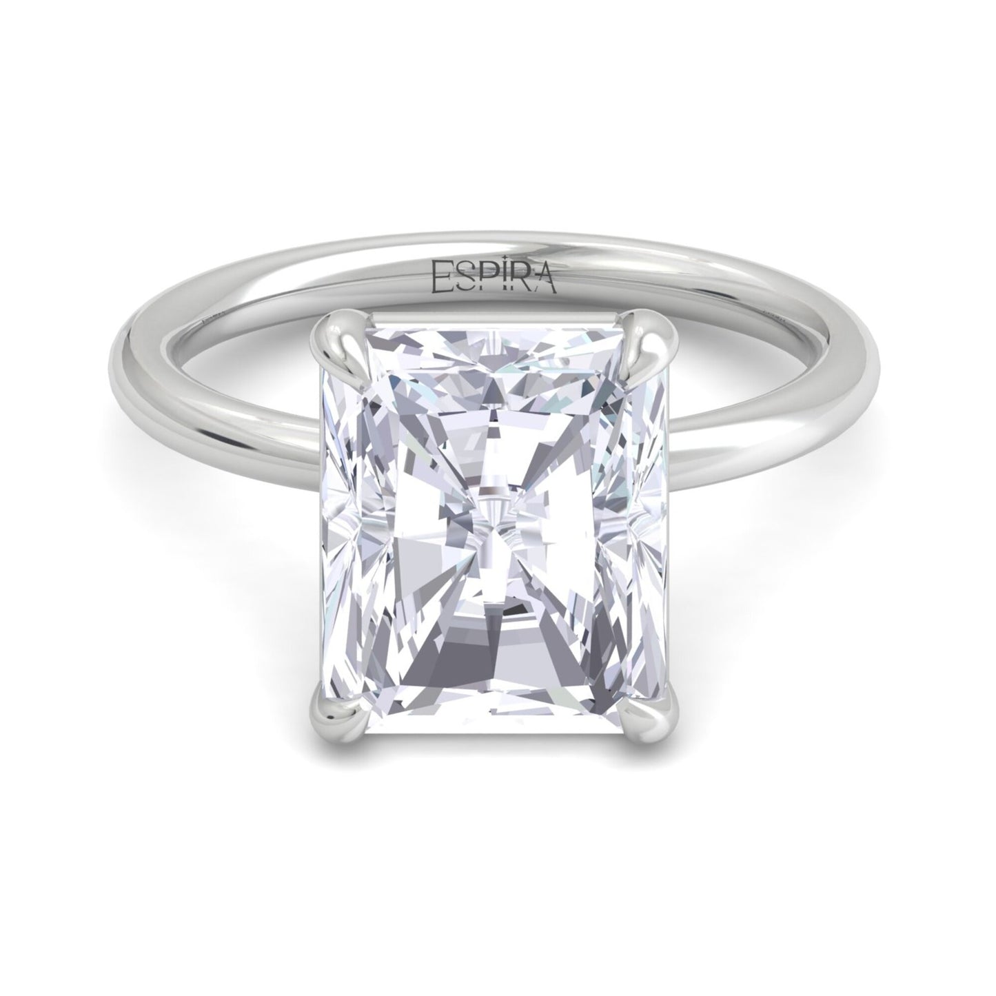 bague liberty avec diamant radiant de 4 carats
