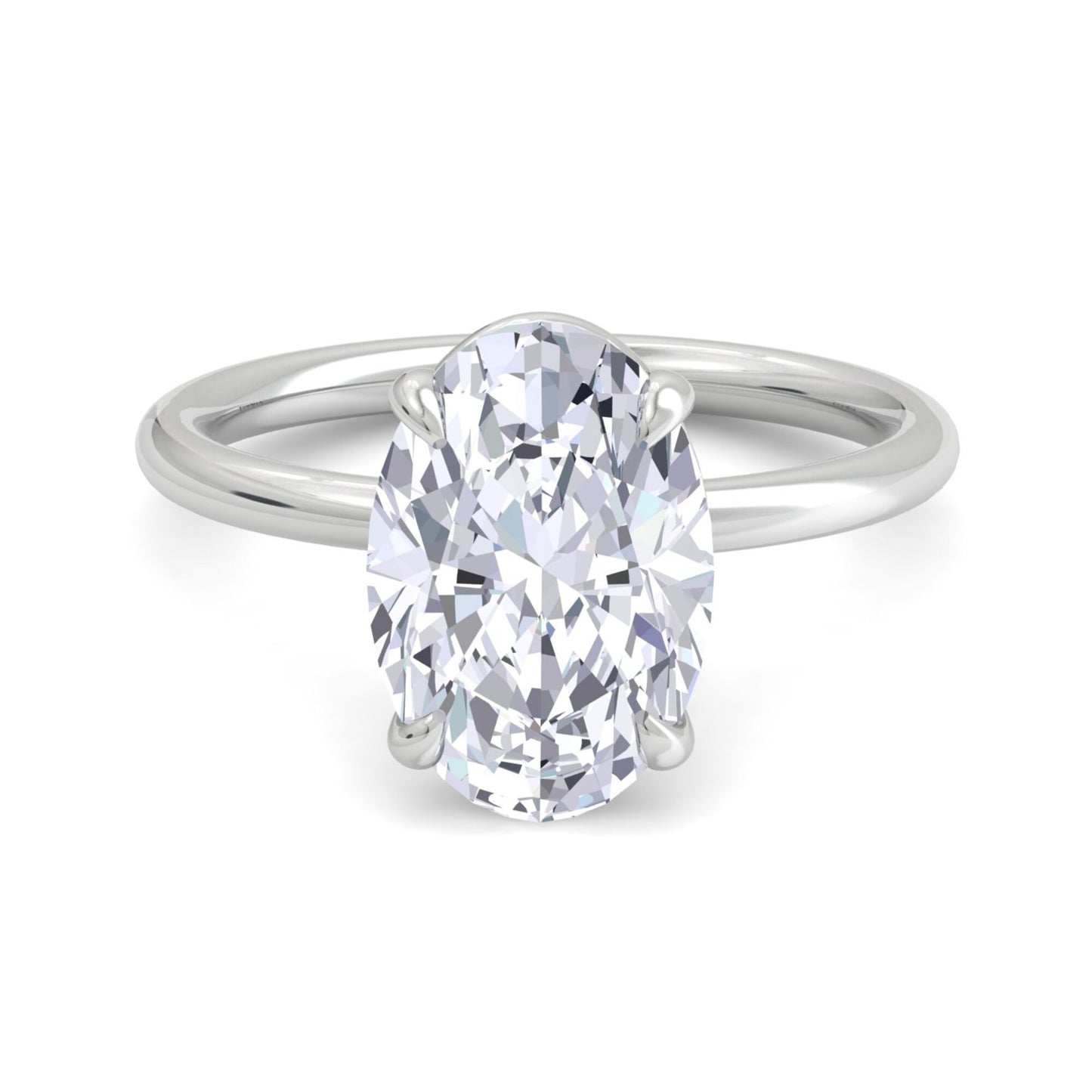 bague liberty avec diamant ovale de 4 carats