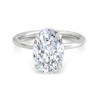 Bague Liberty avec diamant ovale de 4 carats