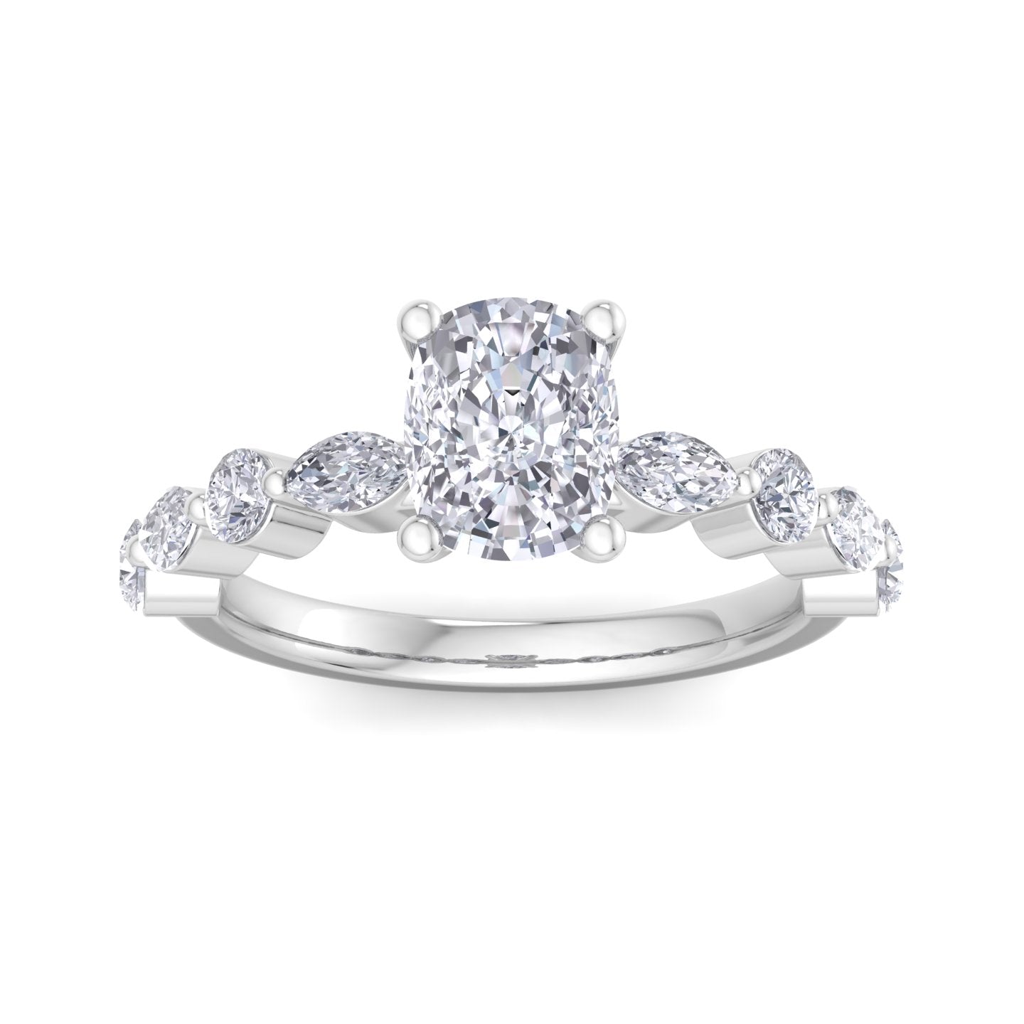 florence cushion diamond ring