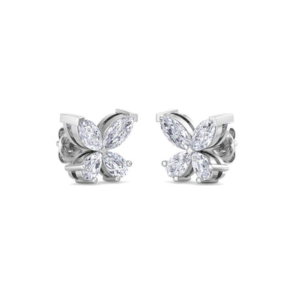 Butterfly Bloom Diamond Stud Earrings