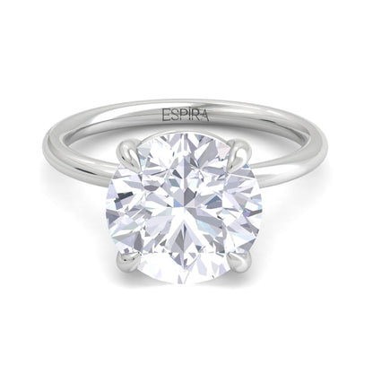 Bague Liberty en diamant rond de 4 carats