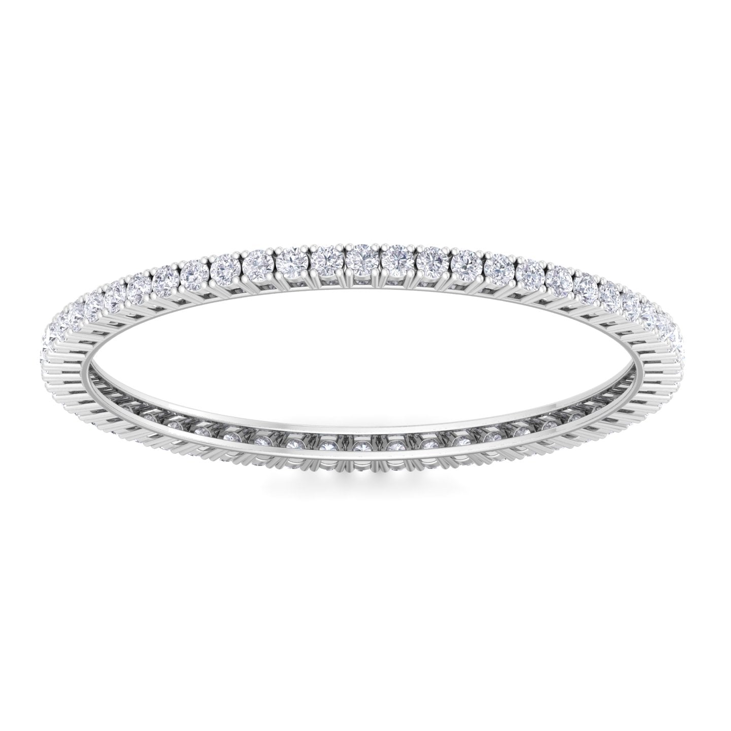 15 pointer round cut lab grown diamond bangle