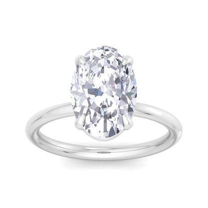 Bague Liberty avec diamant ovale de 4 carats