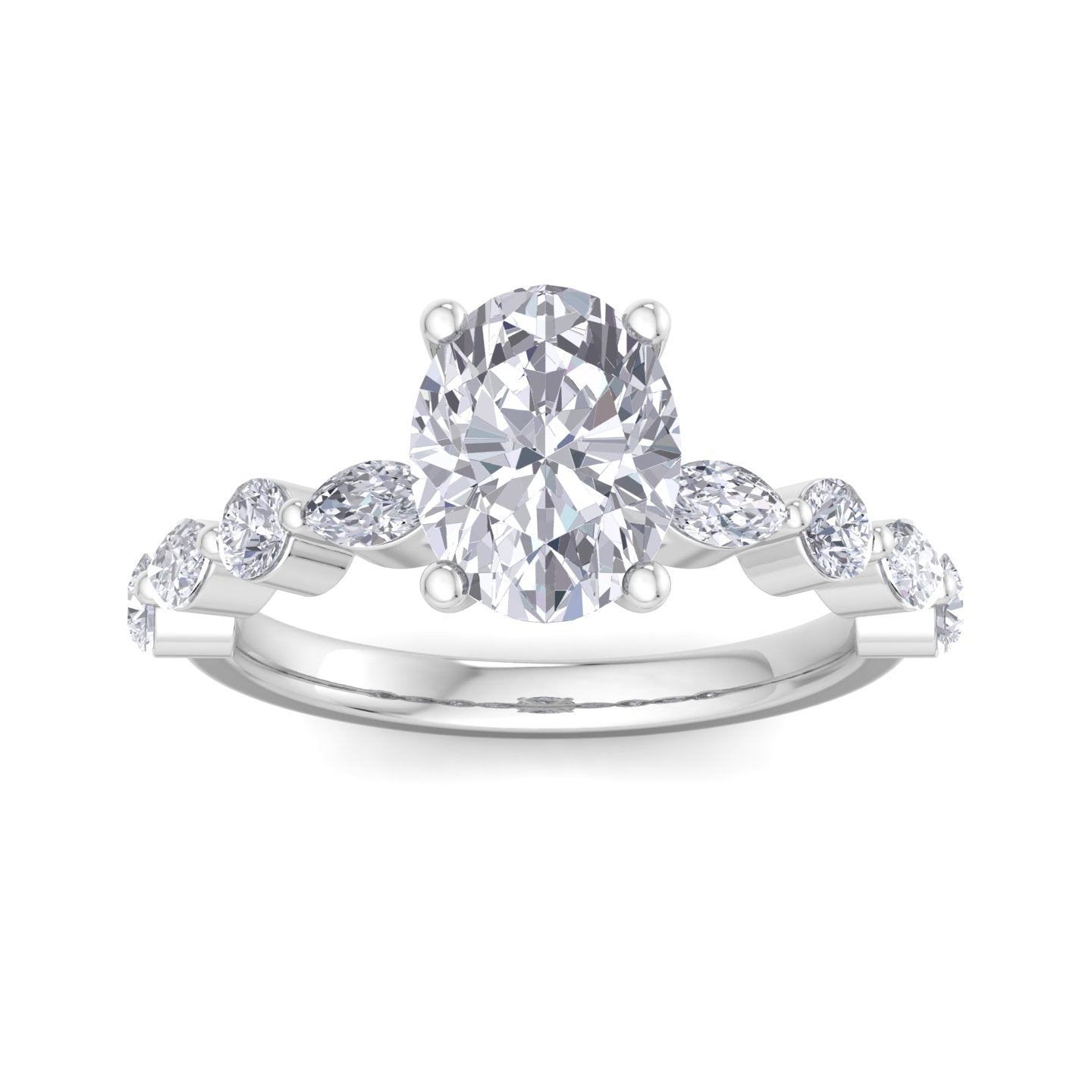 florence oval diamond ring