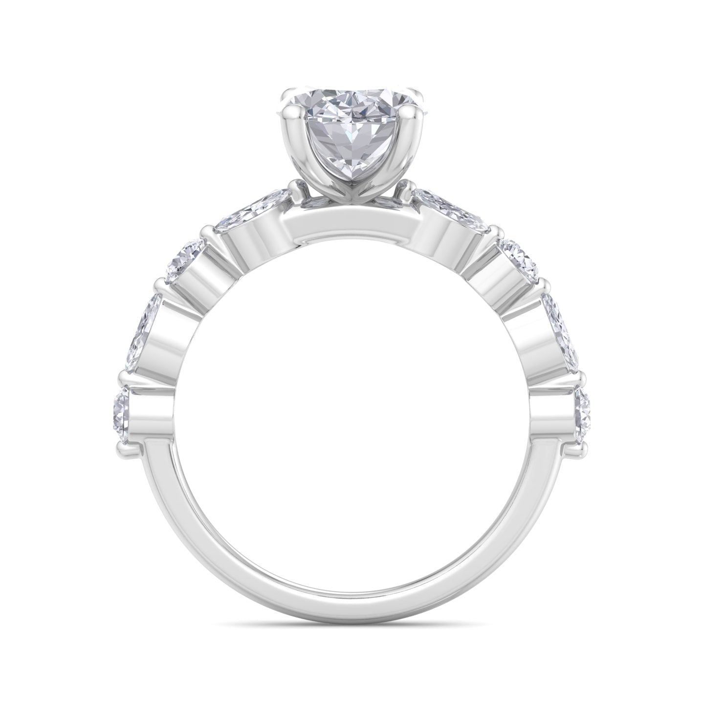 florence oval diamond ring