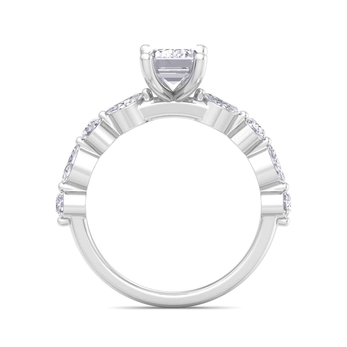 florence emerald diamond ring