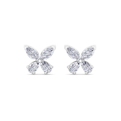 Butterfly Bloom Diamond Stud Earrings