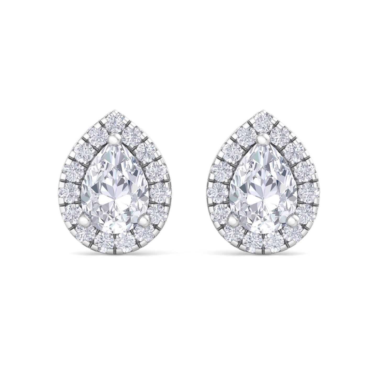detachable pear solitaire earrings