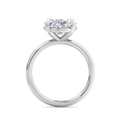 Bague Liberty avec diamant ovale de 4 carats