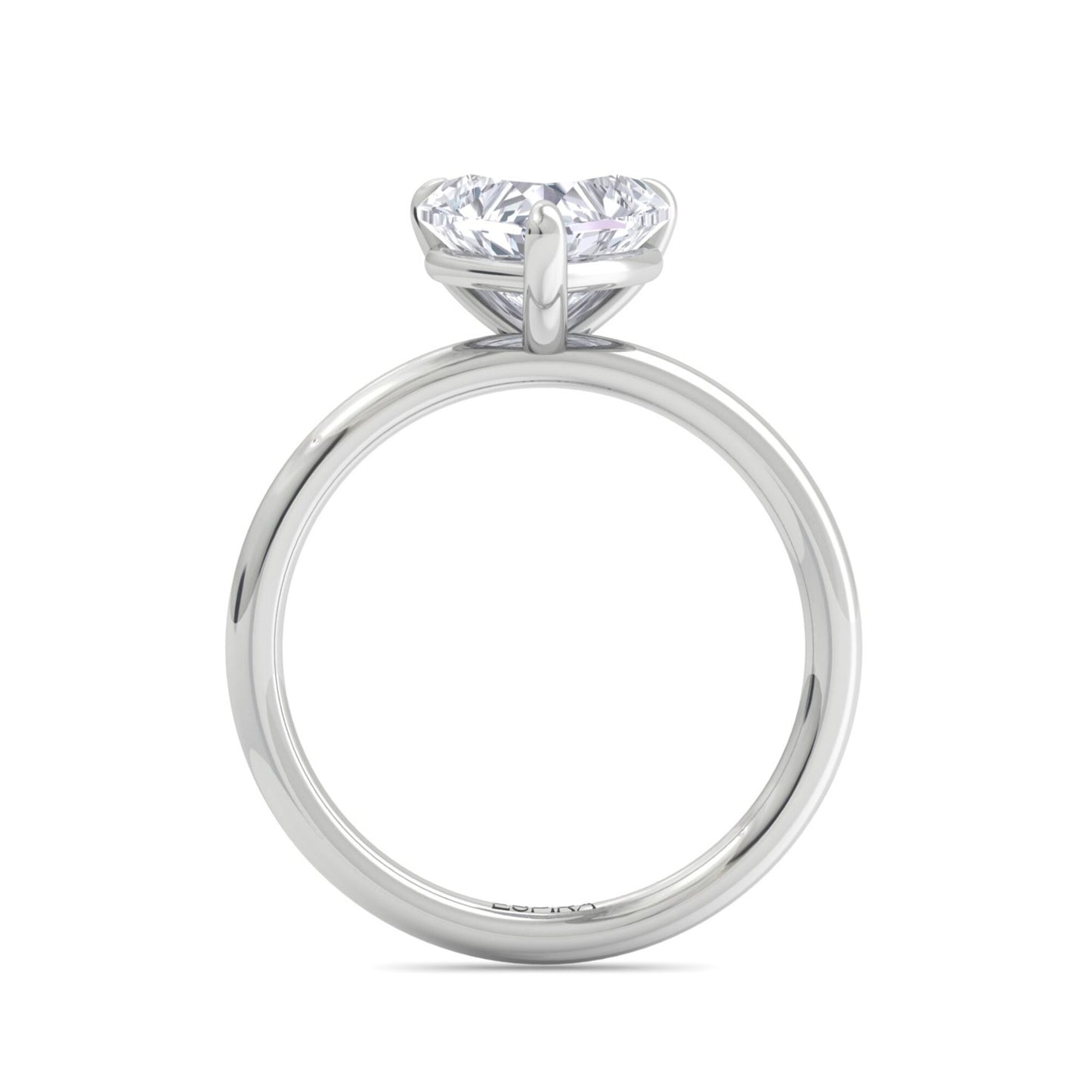 bague liberty en diamant de 2 carats en forme de cœur