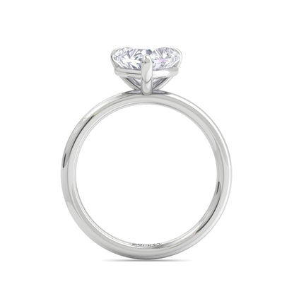 Bague Liberty en diamant de 2 carats en forme de cœur