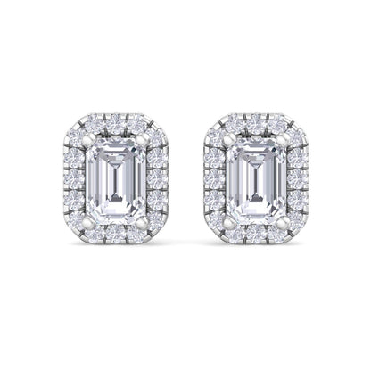 Detachable Emerald Solitaire Earrings