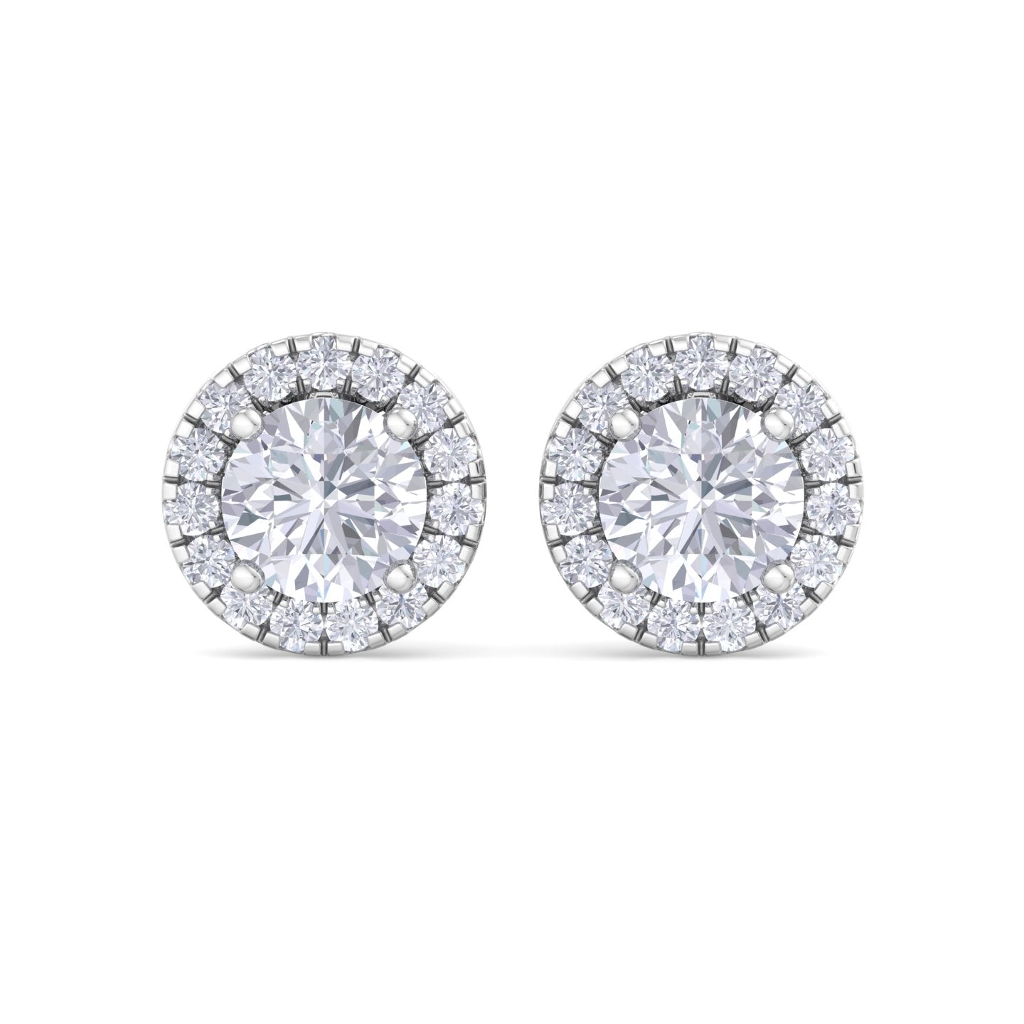 detachable round solitaire earrings