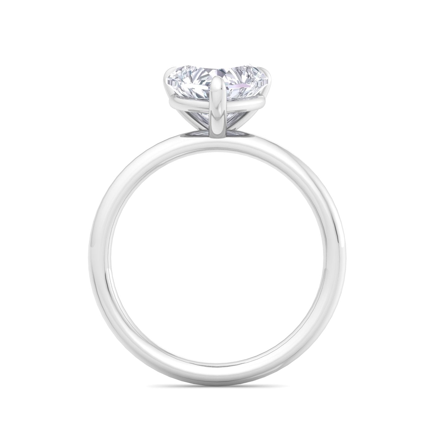 bague liberty en diamant de 2 carats en forme de cœur