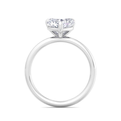 Bague Liberty en diamant de 2 carats en forme de cœur