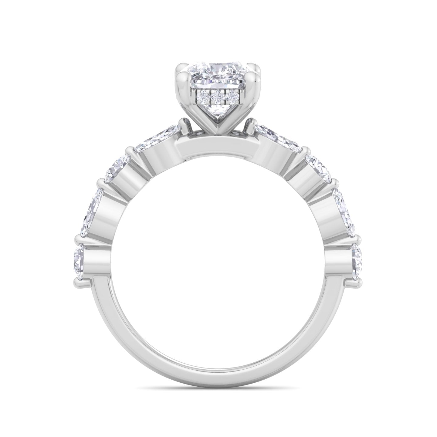 florence plus cushion diamond ring