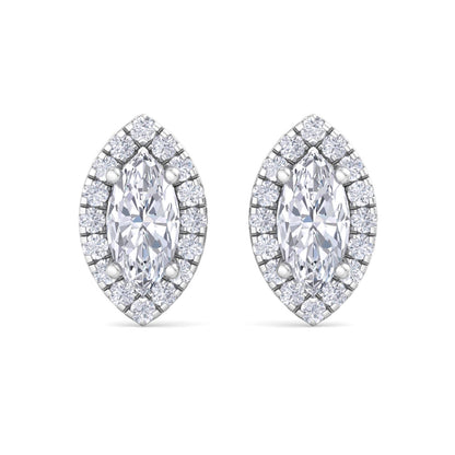 Detachable Marquise Solitaire Earrings