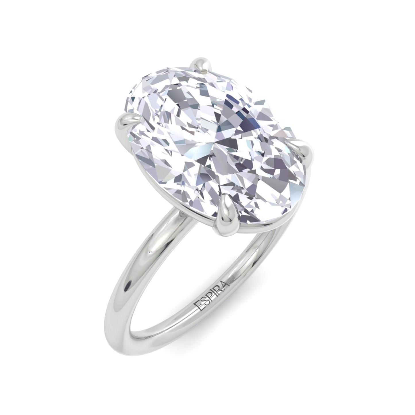 bague liberty avec diamant ovale de 4 carats