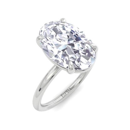 Bague Liberty avec diamant ovale de 4 carats