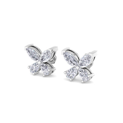 Butterfly Bloom Diamond Stud Earrings