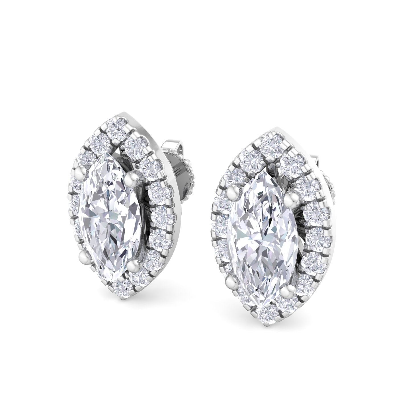 detachable marquise solitaire earrings