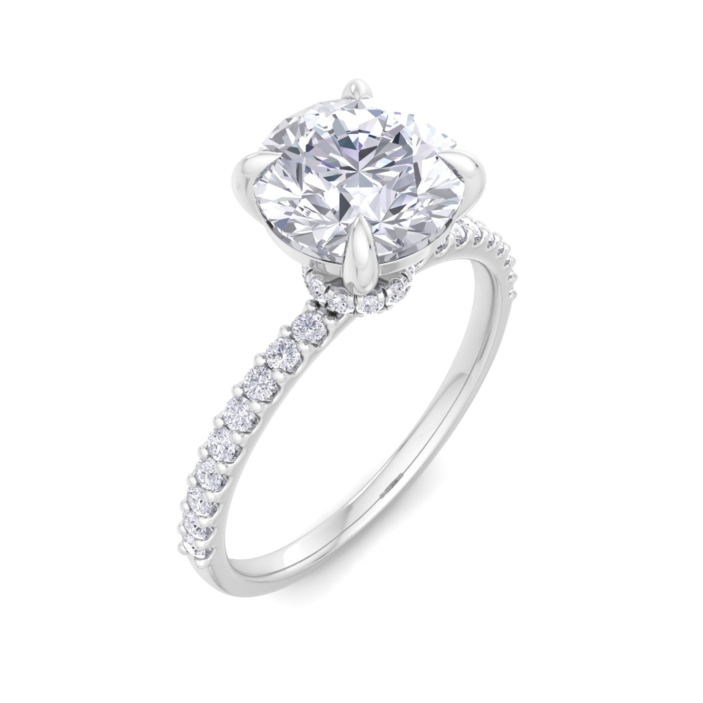 bague en diamant rond sundara 