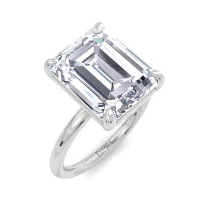 Bague Liberty avec diamant émeraude 4 carats