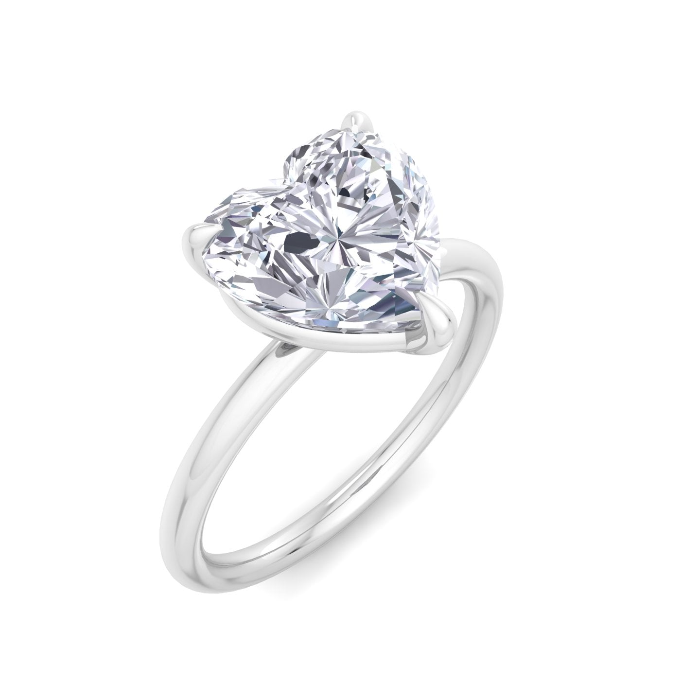 bague liberty en diamant 3 carats en forme de cœur