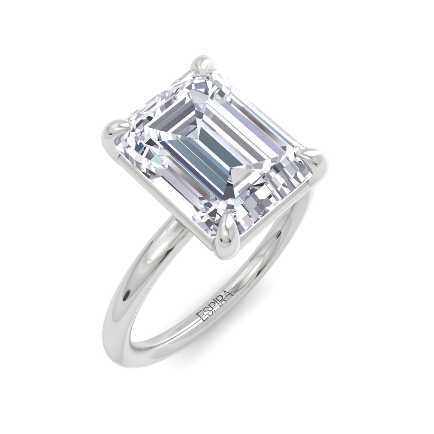 bague liberty avec diamant émeraude 4 carats