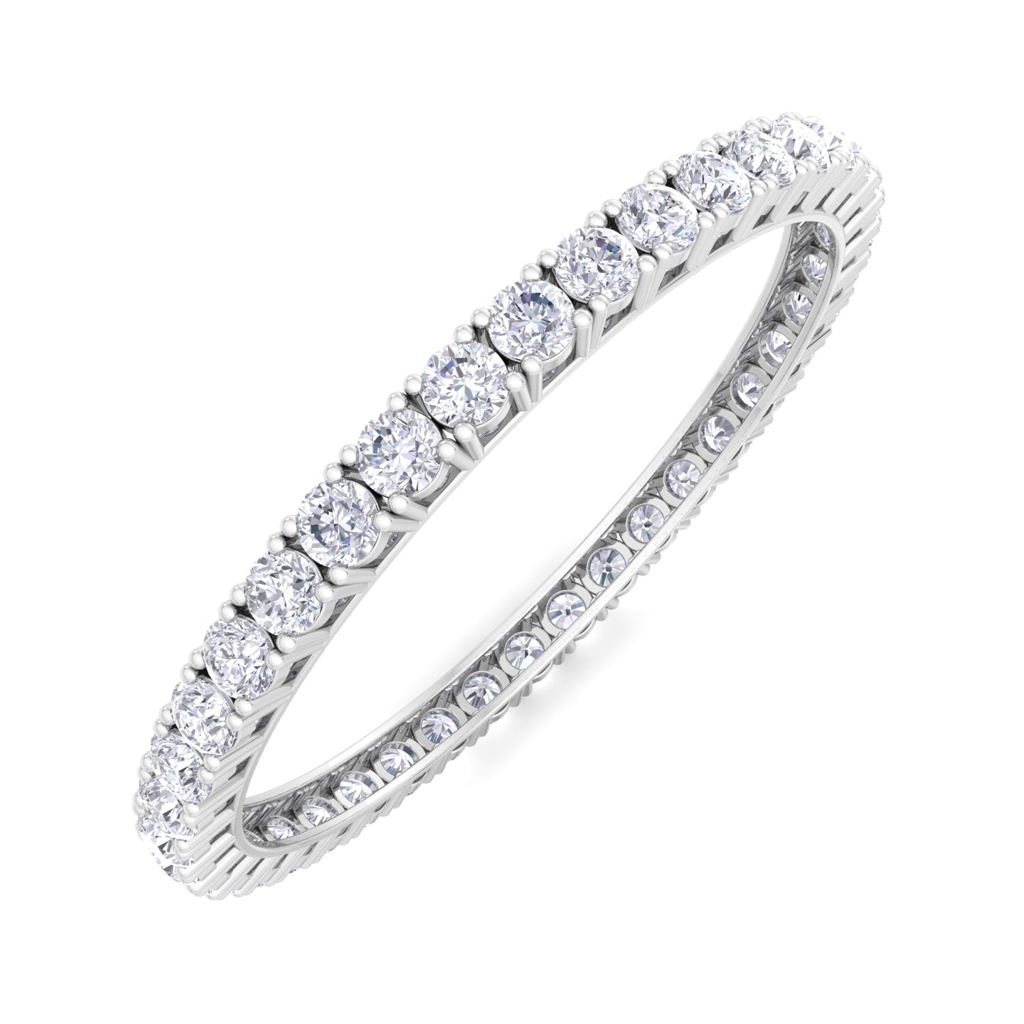 50 pointer round cut lab grown diamond bangle