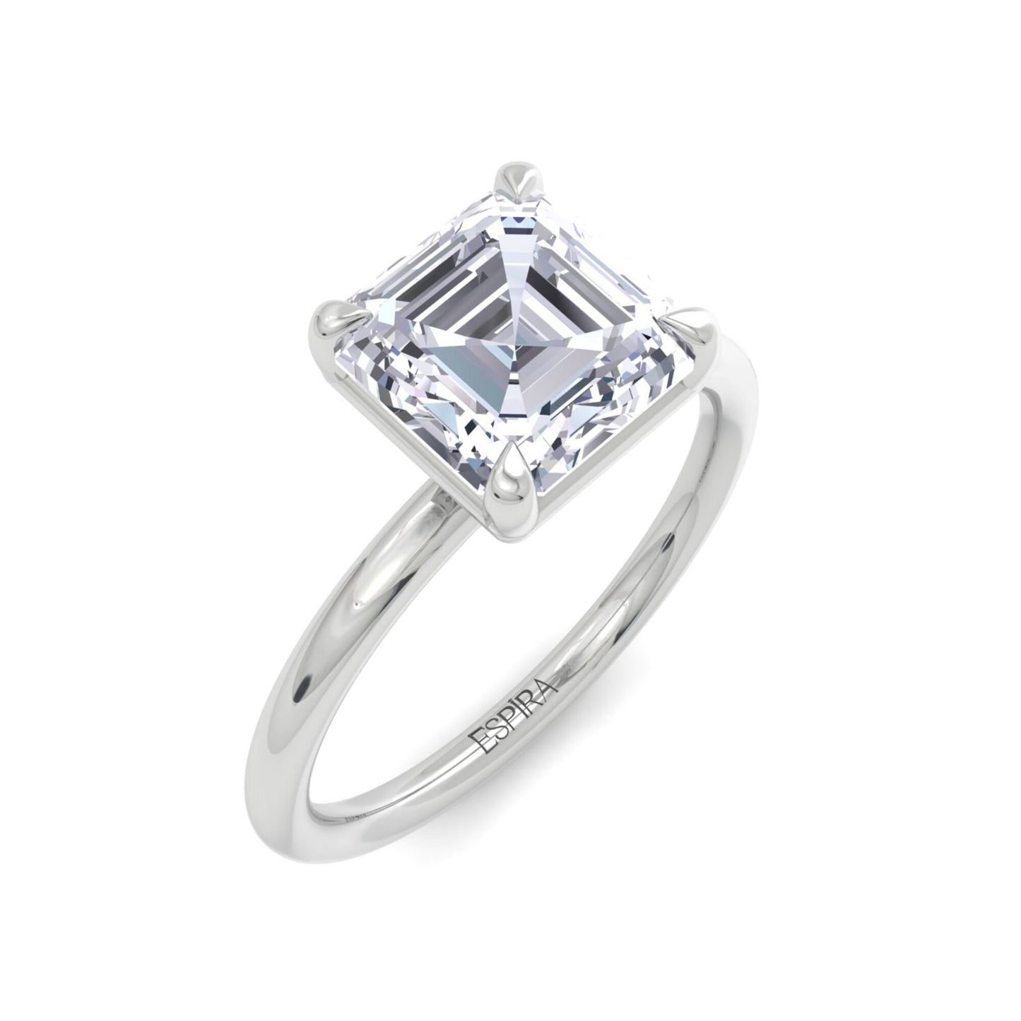 bague liberty avec diamant asscher de 2 carats